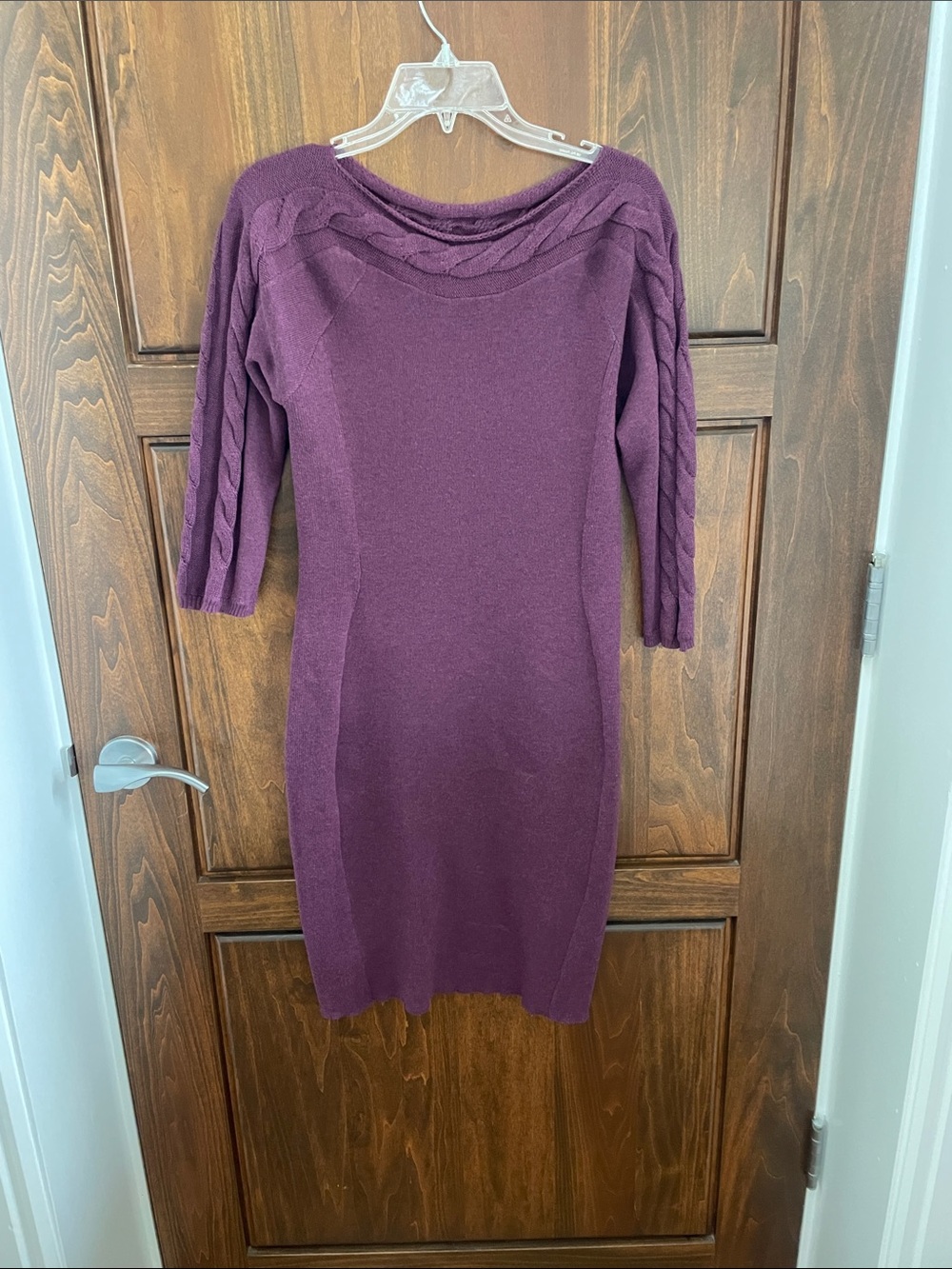 The Limited Plum Knit Midi Dress